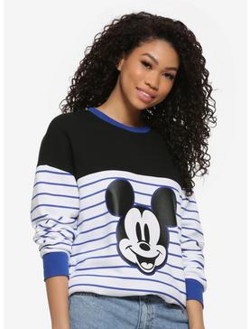 Our Universe Disney Mickey Mouse Striped Sweatshirt Her Universe Exclusive, , hi-res