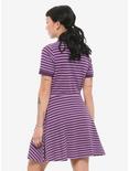 Ex-Boyfriend Tears Purple Stripe Polo Dress, STRIPES, alternate
