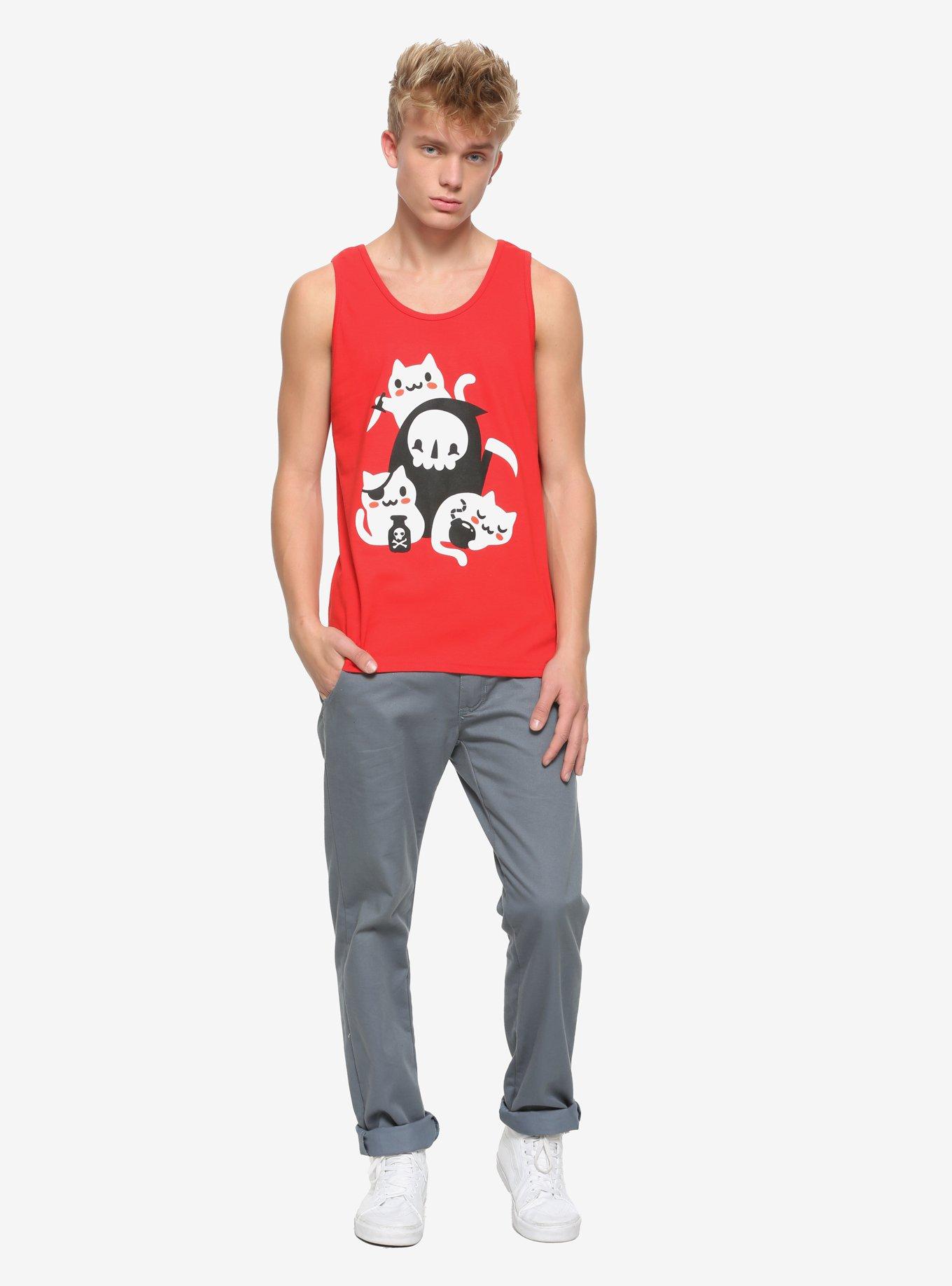 Death's Little Helpers Tank Top By Obinsun, RED, alternate