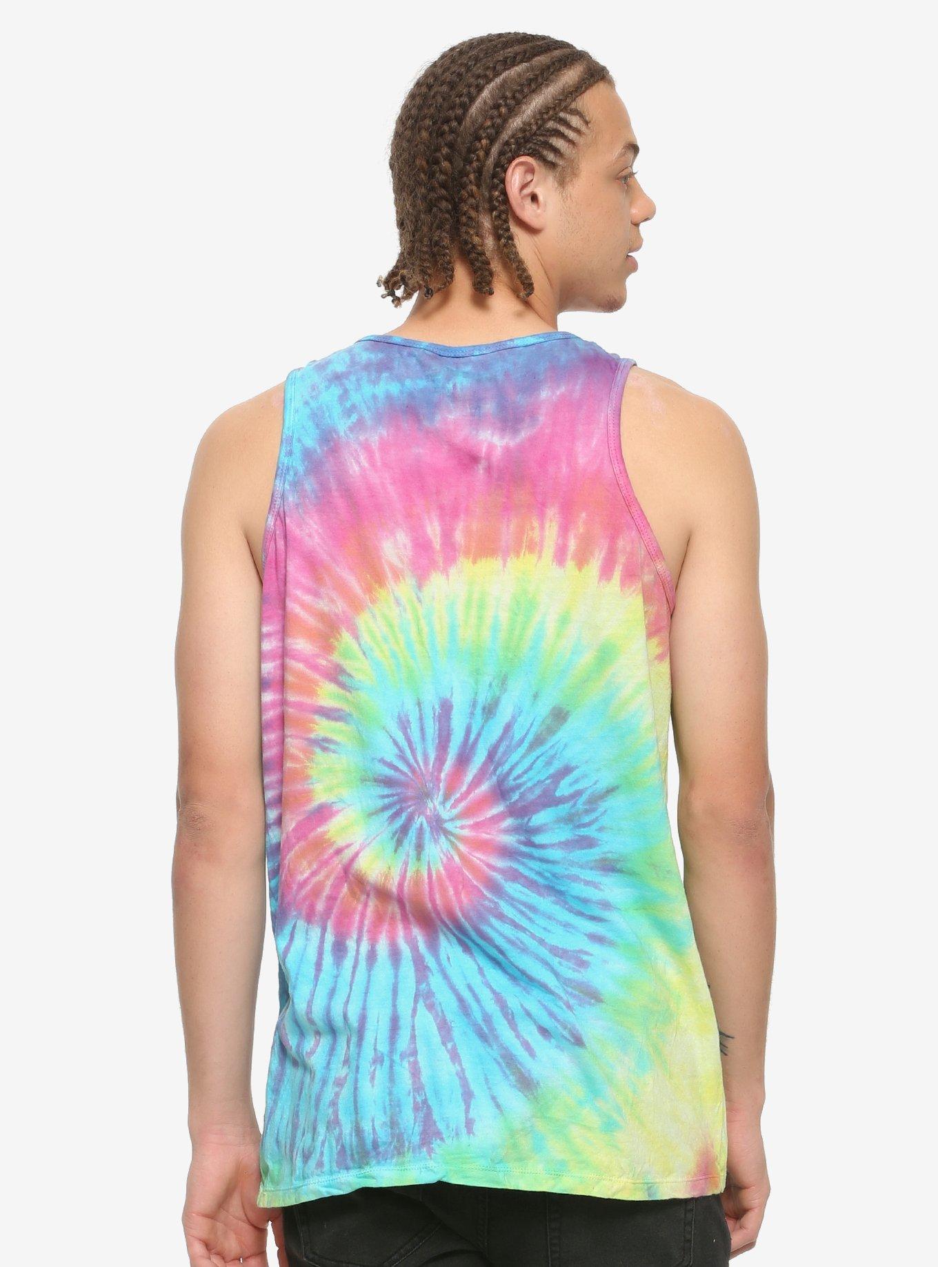 Can't Even Think Straight Rainbow Tie-Dye Tank Top, MULTI, alternate