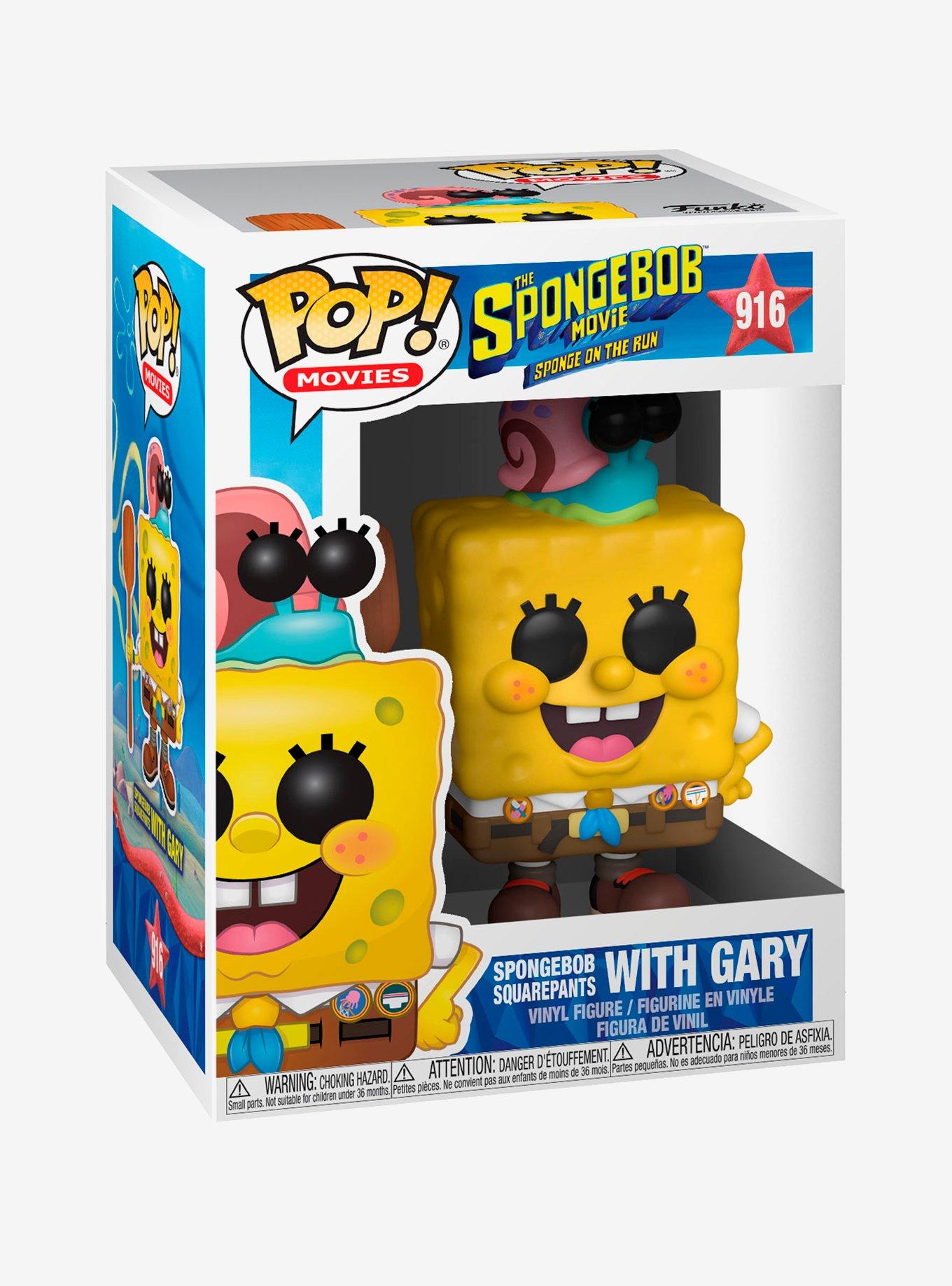 Funko SpongeBob SquarePants Pop! Movies The SpongeBob Movie: Sponge On The Run SpongeBob SquarePants With Gary Vinyl Figure, , alternate