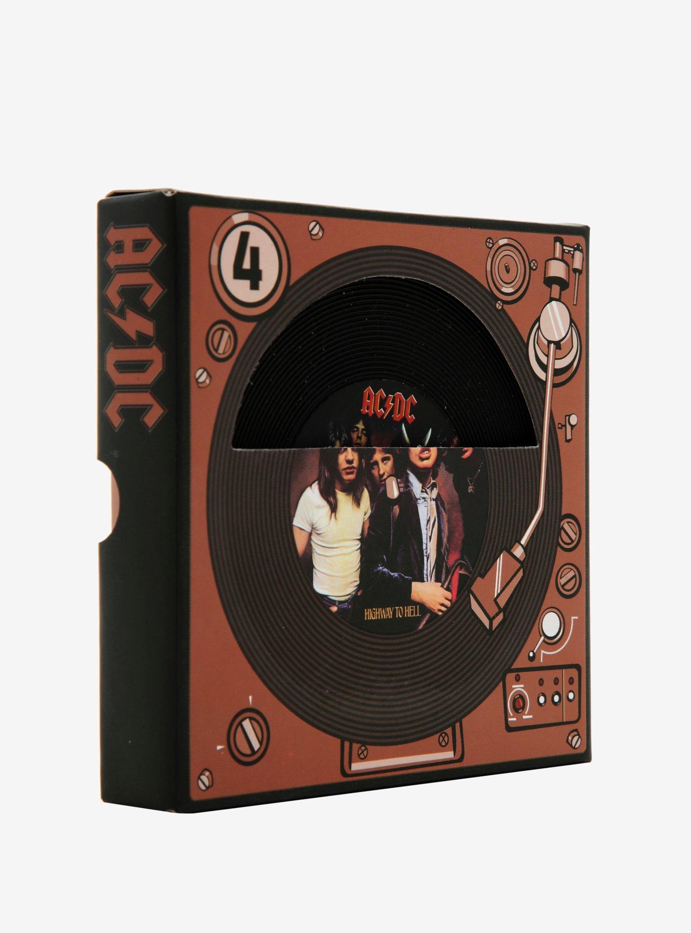 AC/DC Vinyl Record Rubber Coasters, , alternate
