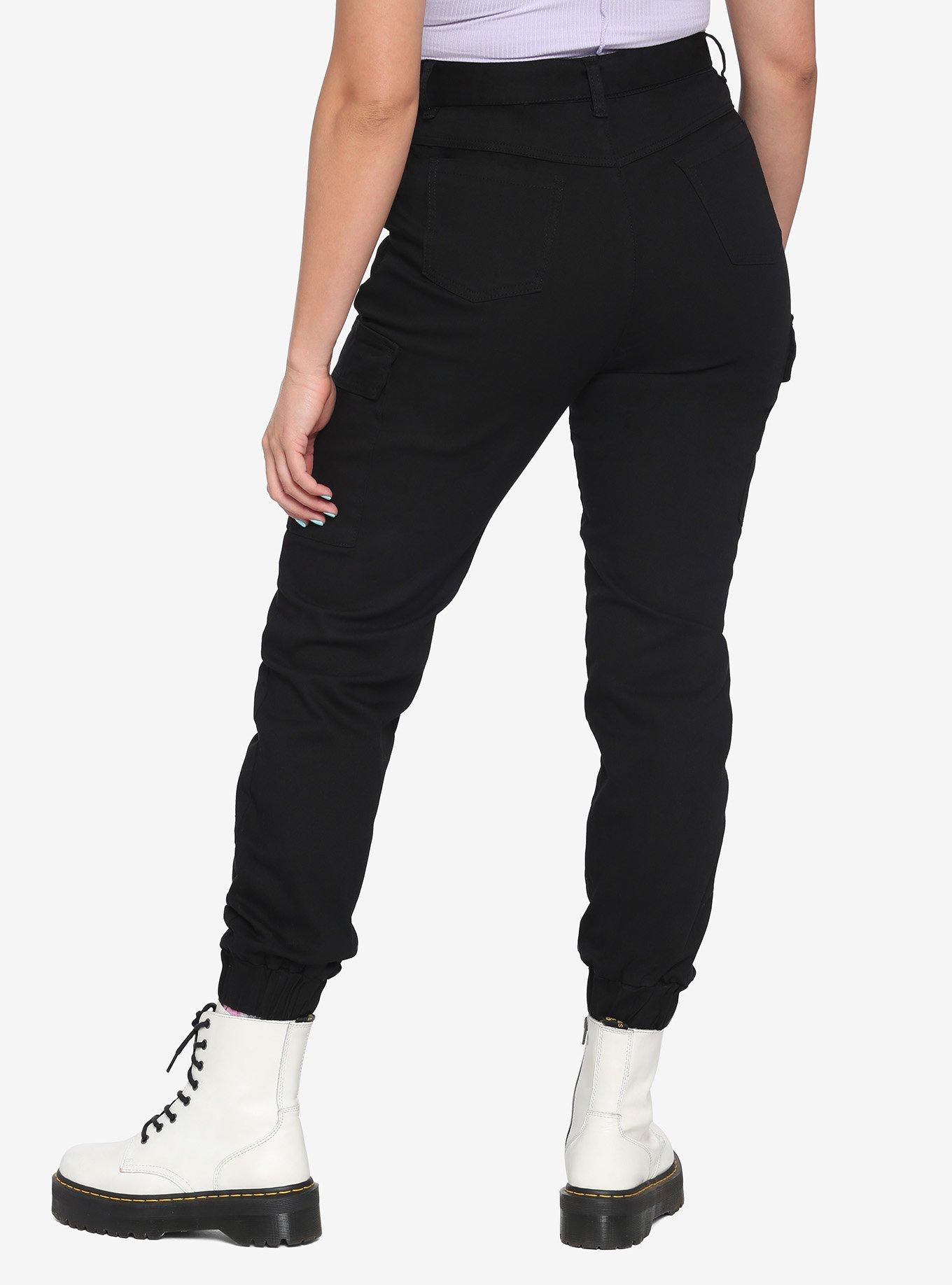 Black Cargo Pants, BLACK, alternate