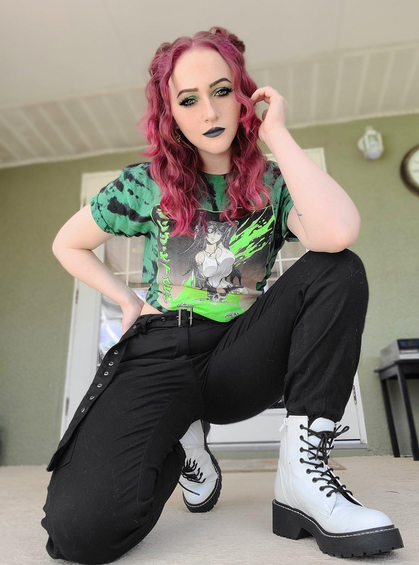 Hot Topic Black Punk Icons Wide Leg Pants