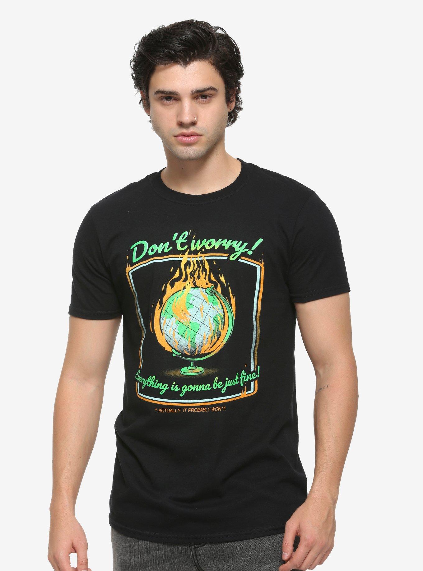 Don't Worry T-Shirt By Tobe Fonseca, BLACK, alternate