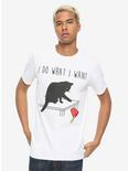 I Do What I Want Cat T-Shirt, WHITE, alternate