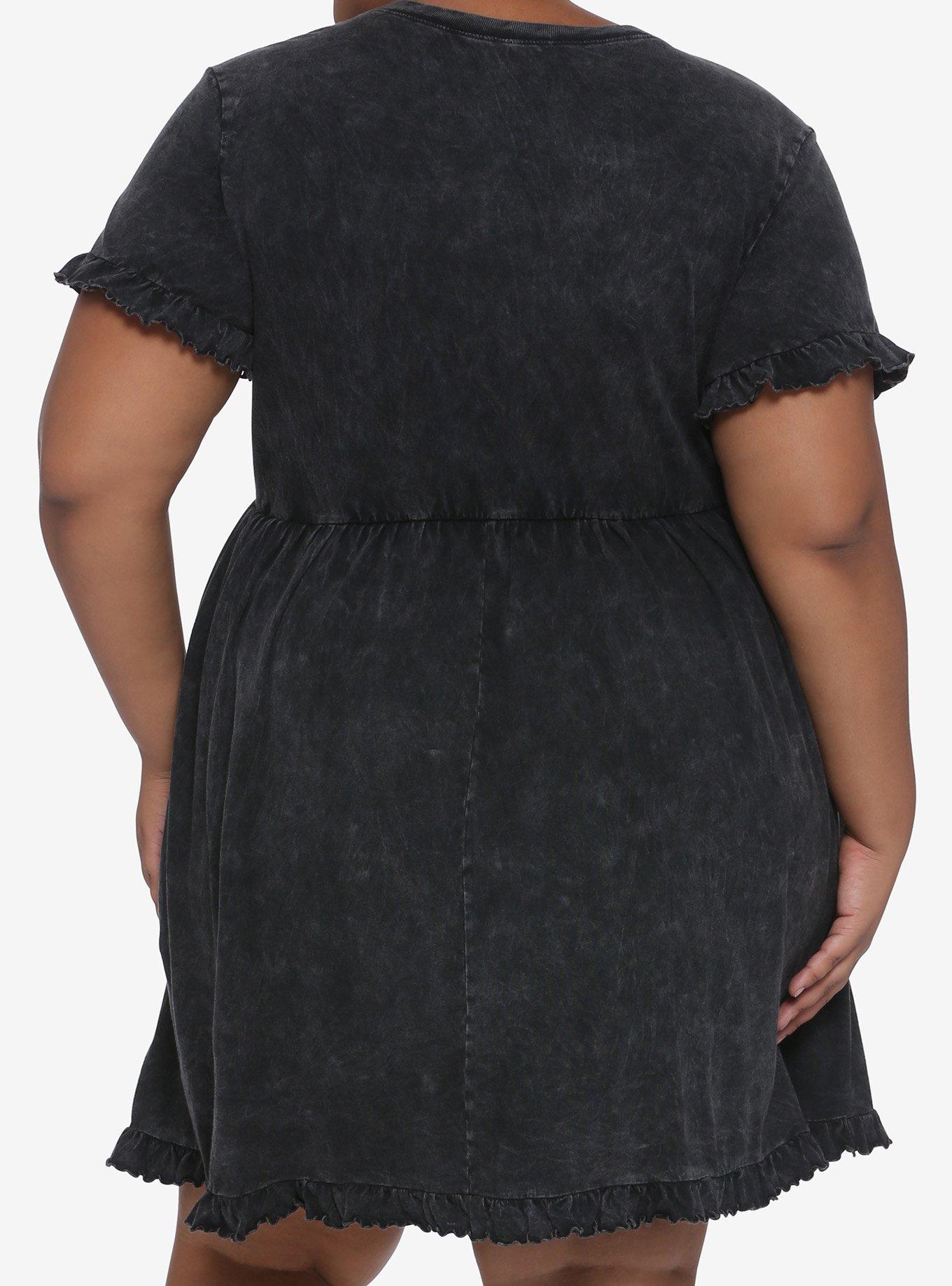 Butterfly & Ruffles Babydoll Dress Plus Size, TIE DYE, alternate