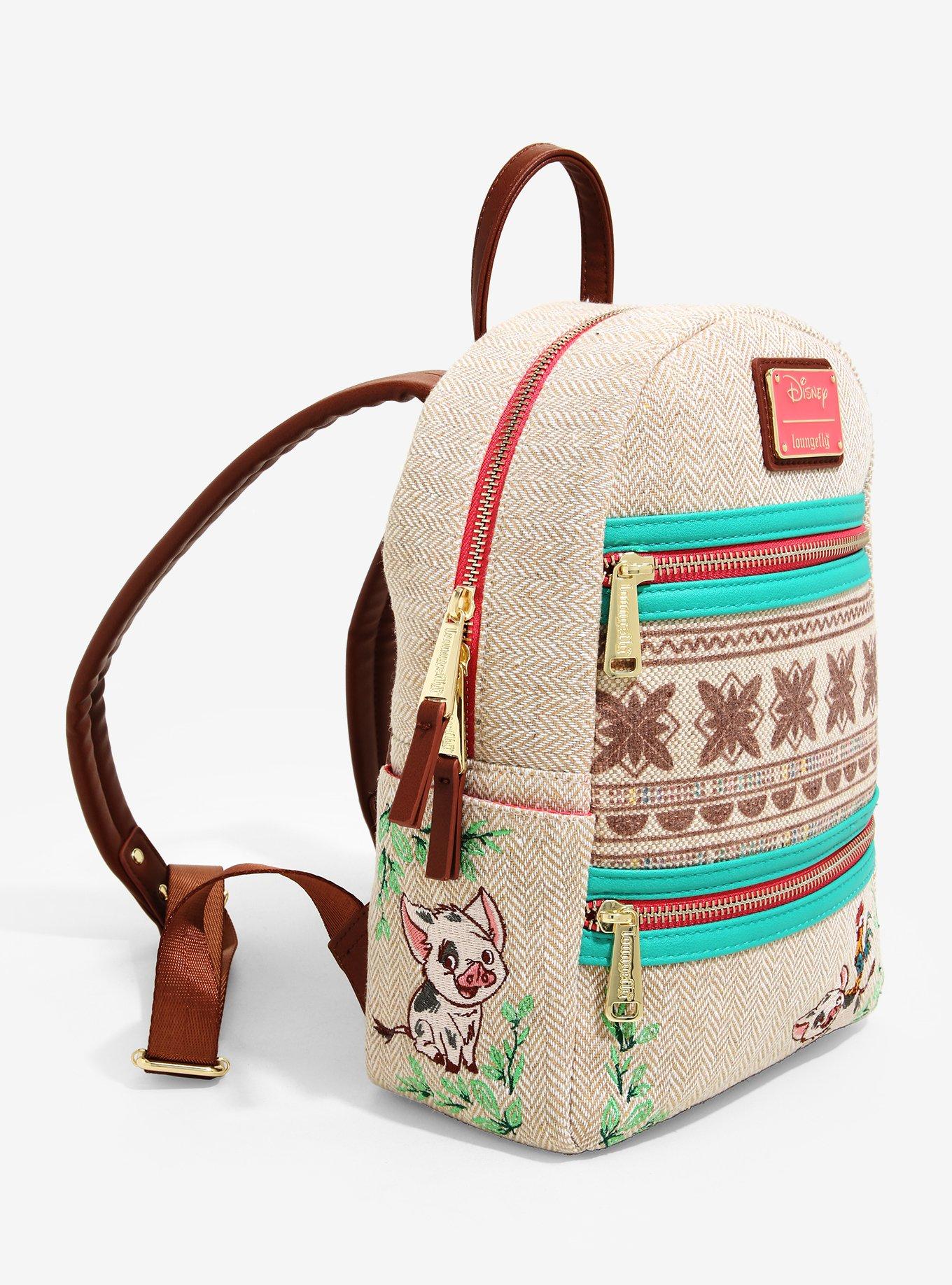 Loungefly Disney Moana Pua & Hei Hei Canvas Mini Backpack - BoxLunch Exclusive, , alternate