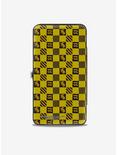 Harry Potter Hufflepuff Crest Heraldry Checkers Hinged Wallet, , alternate
