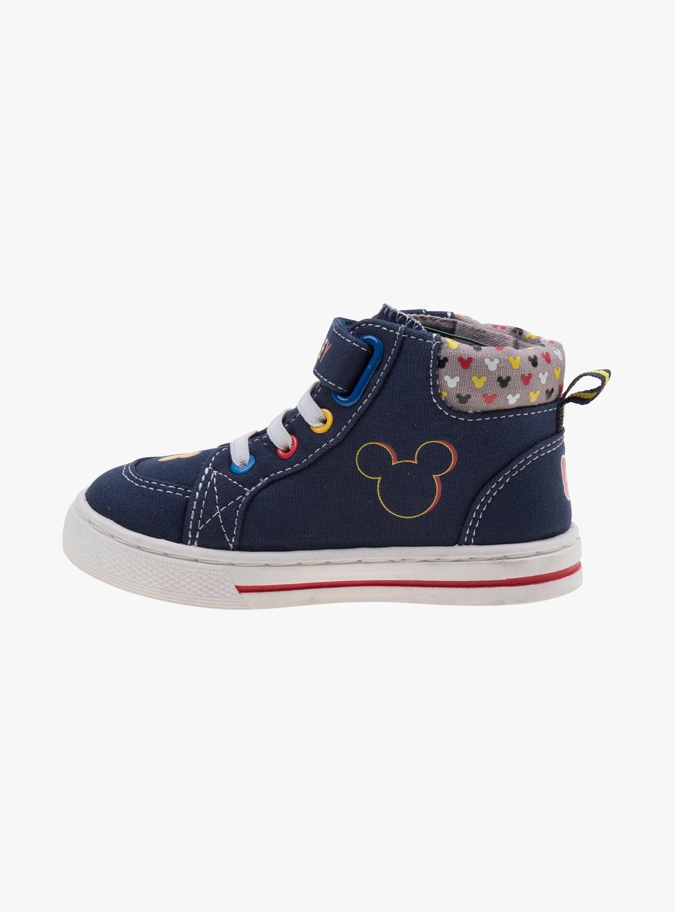 Disney Mickey Mouse Hi-Top Toddler Sneakers, BLUE  NAVY, alternate