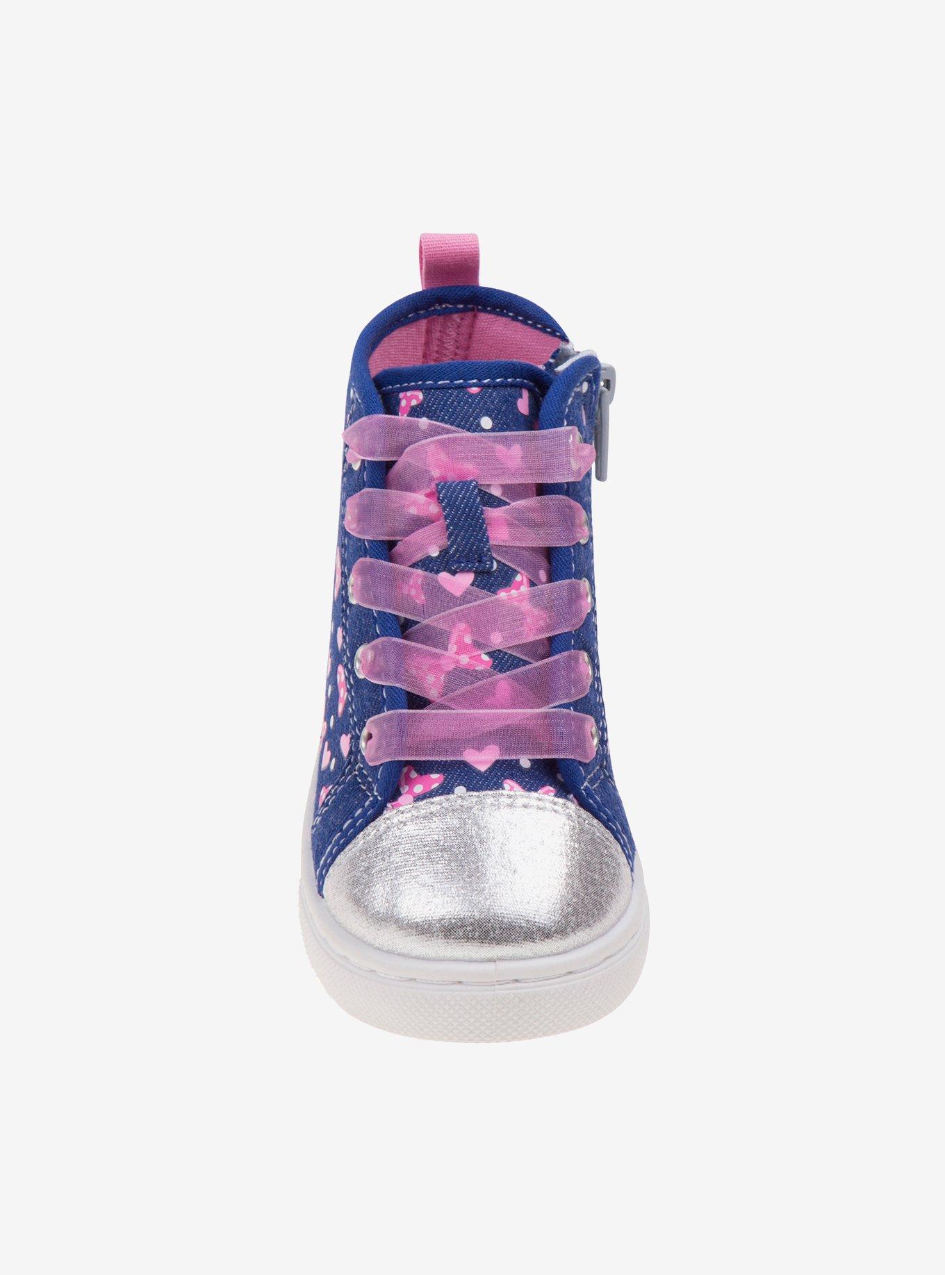 Disney Minnie Mouse Hi-Top Toddler Sneakers, PINK, alternate