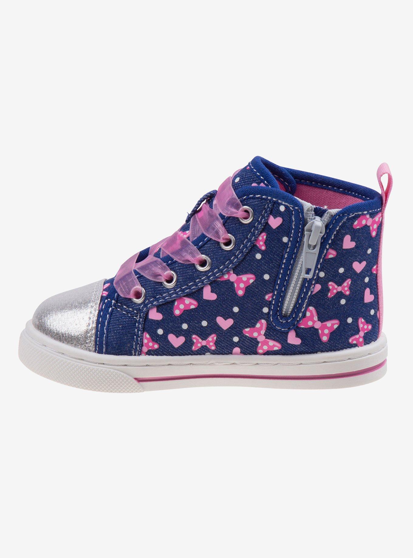 Disney Minnie Mouse Hi-Top Toddler Sneakers, PINK, alternate