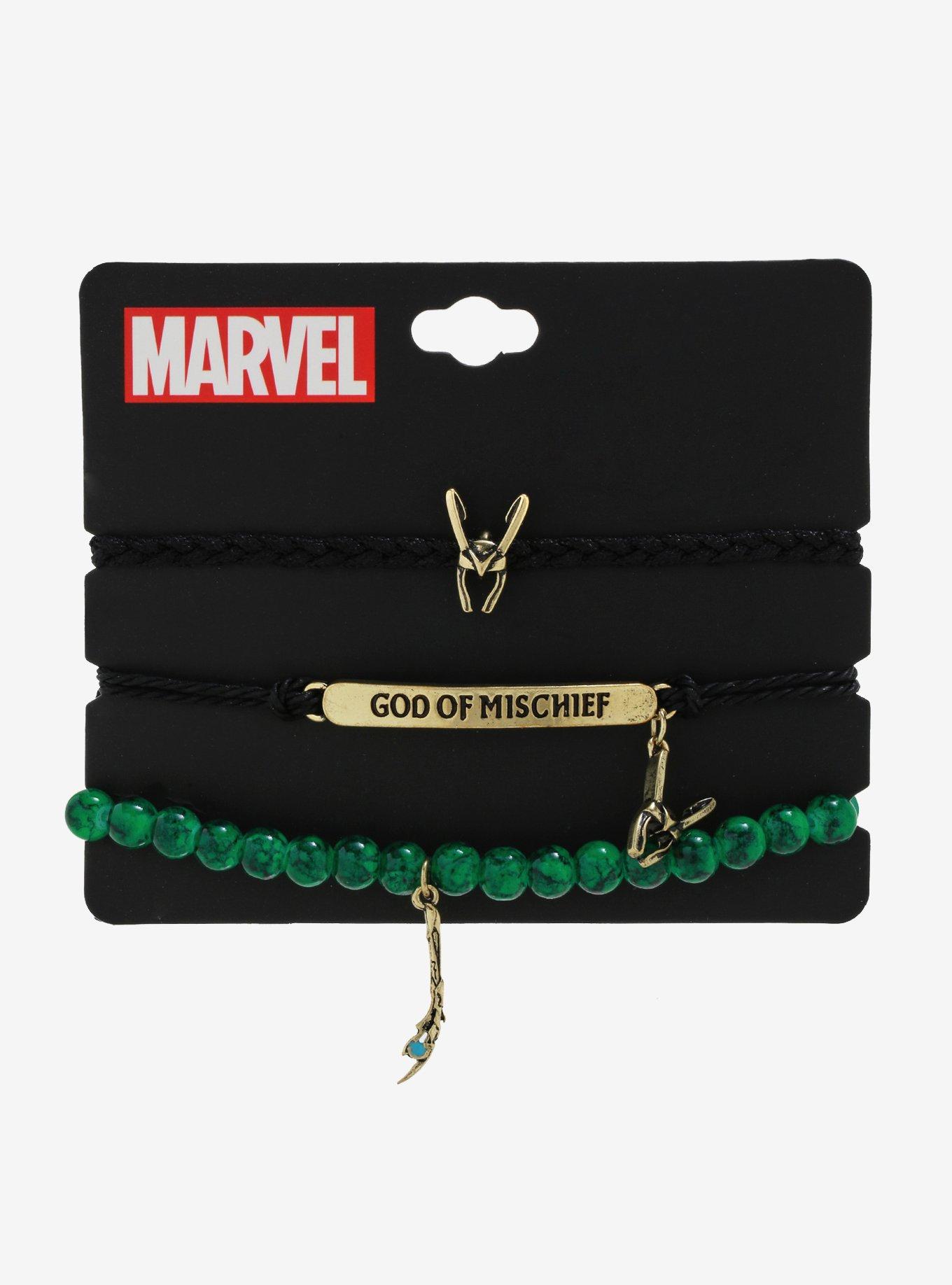 Marvel Loki Icon Bracelet Set, , alternate