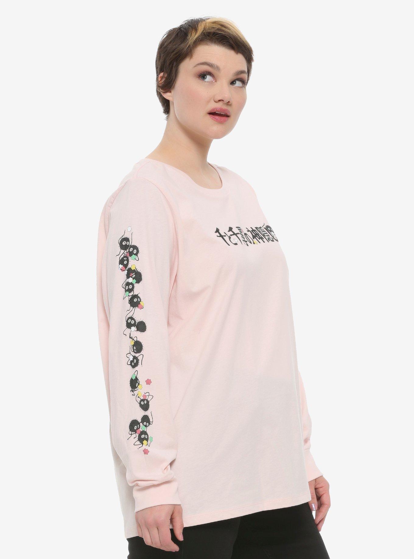 Studio Ghibli Spirited Away Title & Soot Sprites Long-Sleeve T-Shirt Plus Size, MULTI, alternate