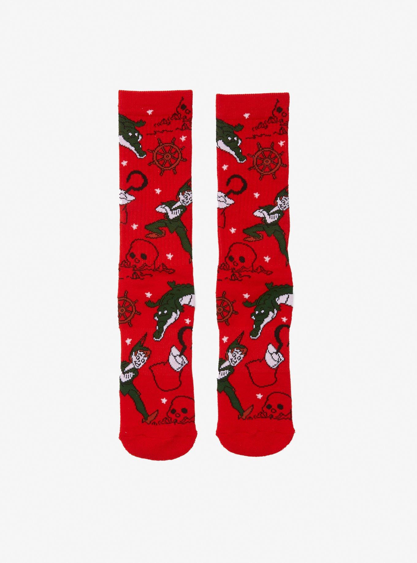 Disney Peter Pan Tick-Tock & Peter Crew Socks, , alternate