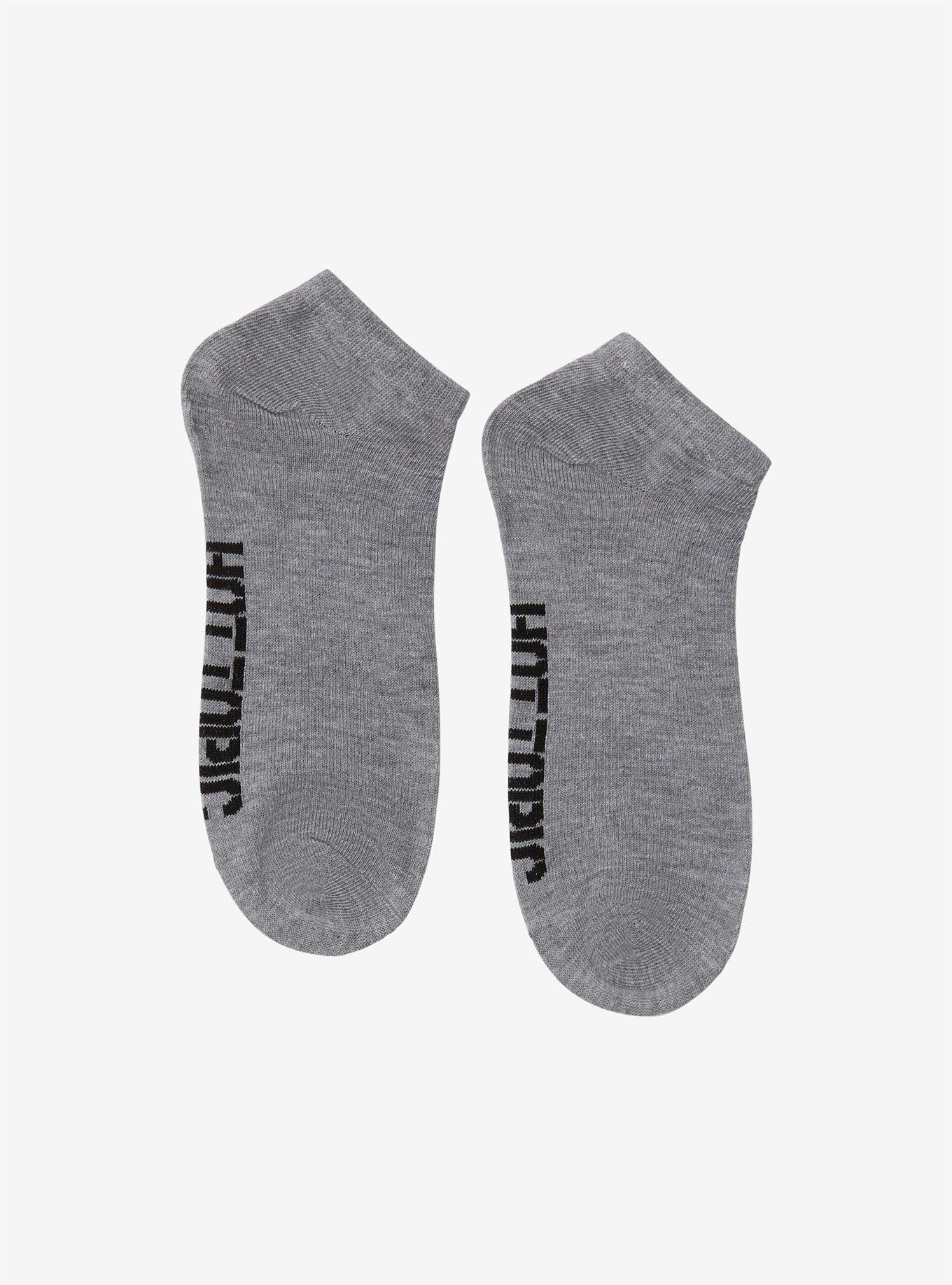 Hot Topic Grey Ankle Socks, , alternate