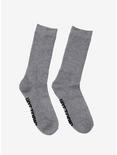 Hot Topic Grey Crew Socks, , alternate