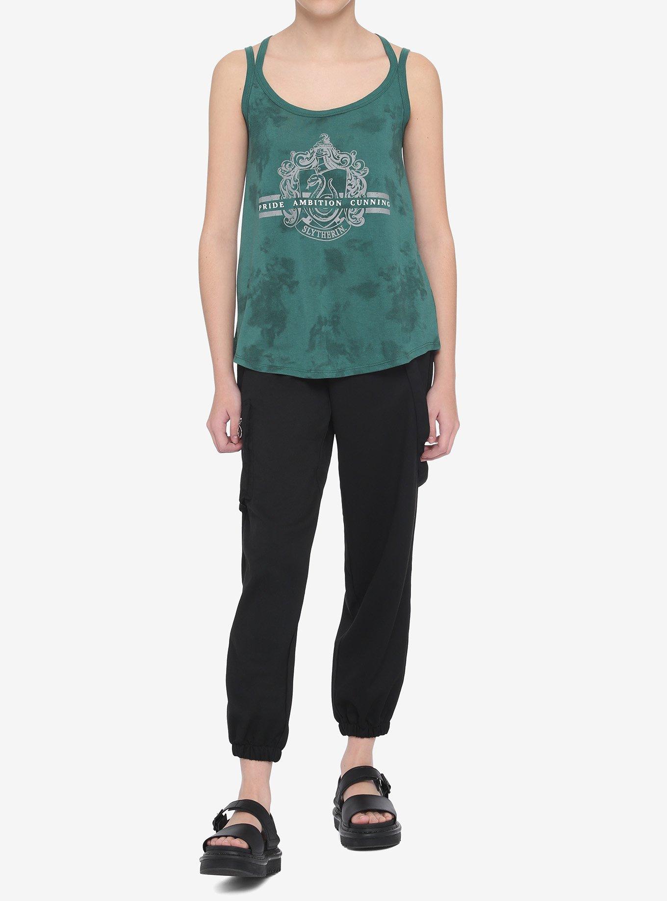 Harry Potter Slytherin Tie-Dye Girls Strappy Tank Top, , hi-res