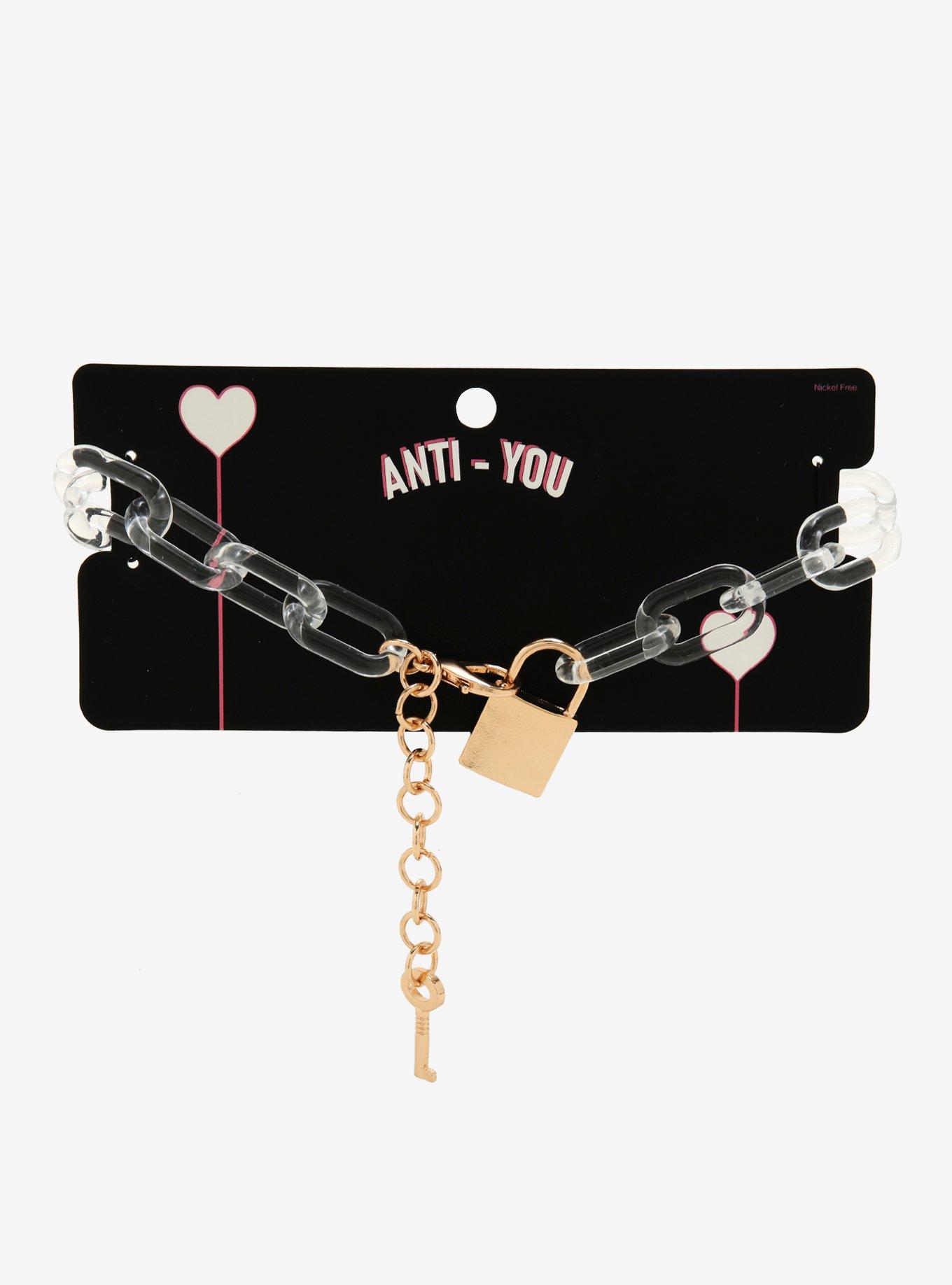 Clear Chain & Padlock Necklace | Hot Topic