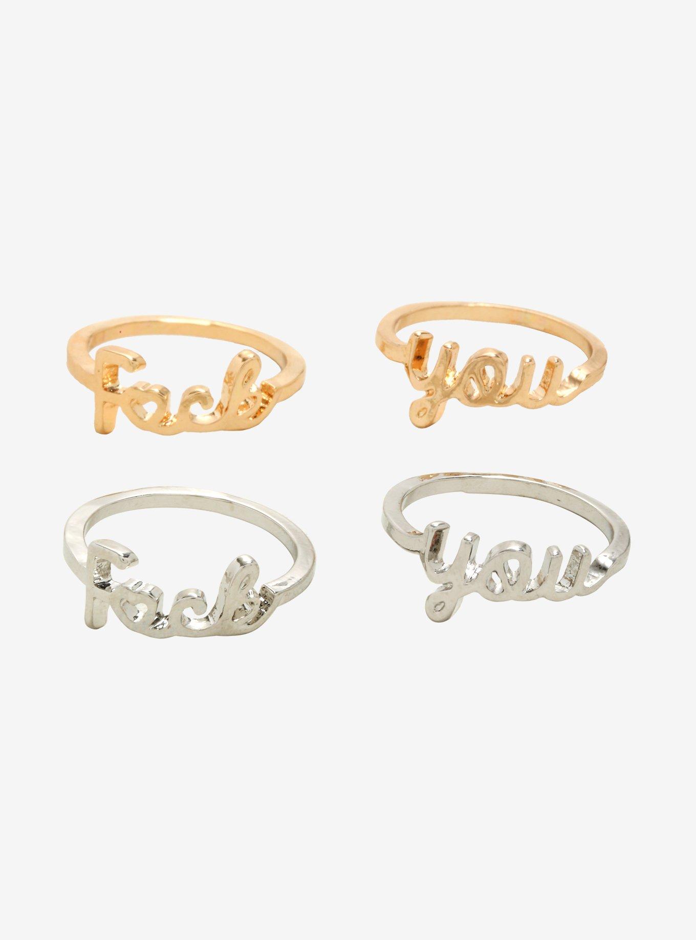F*ck You Best Friend Ring Set, , alternate
