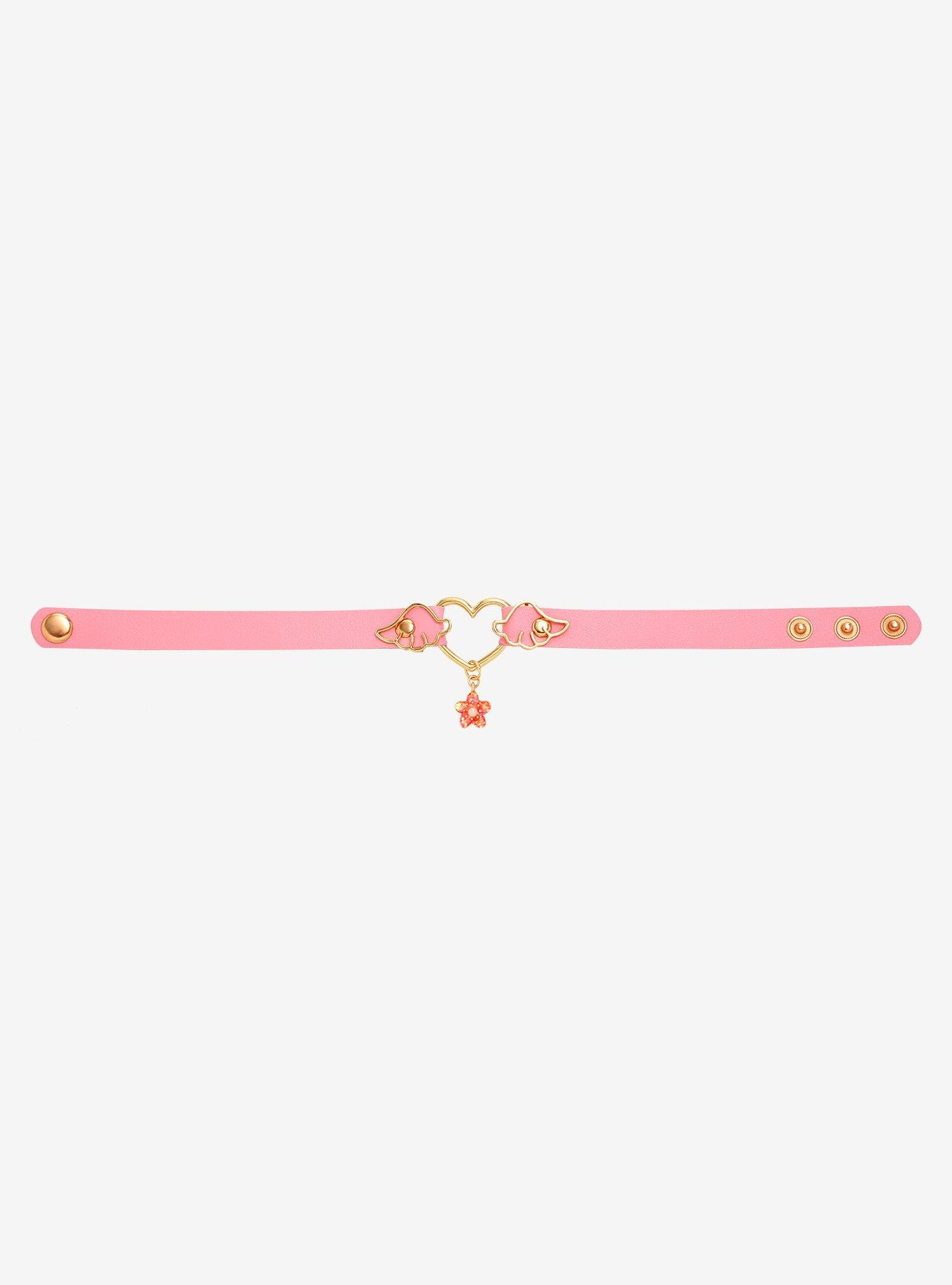 Cherry Blossom & Wings Heart Choker, , alternate