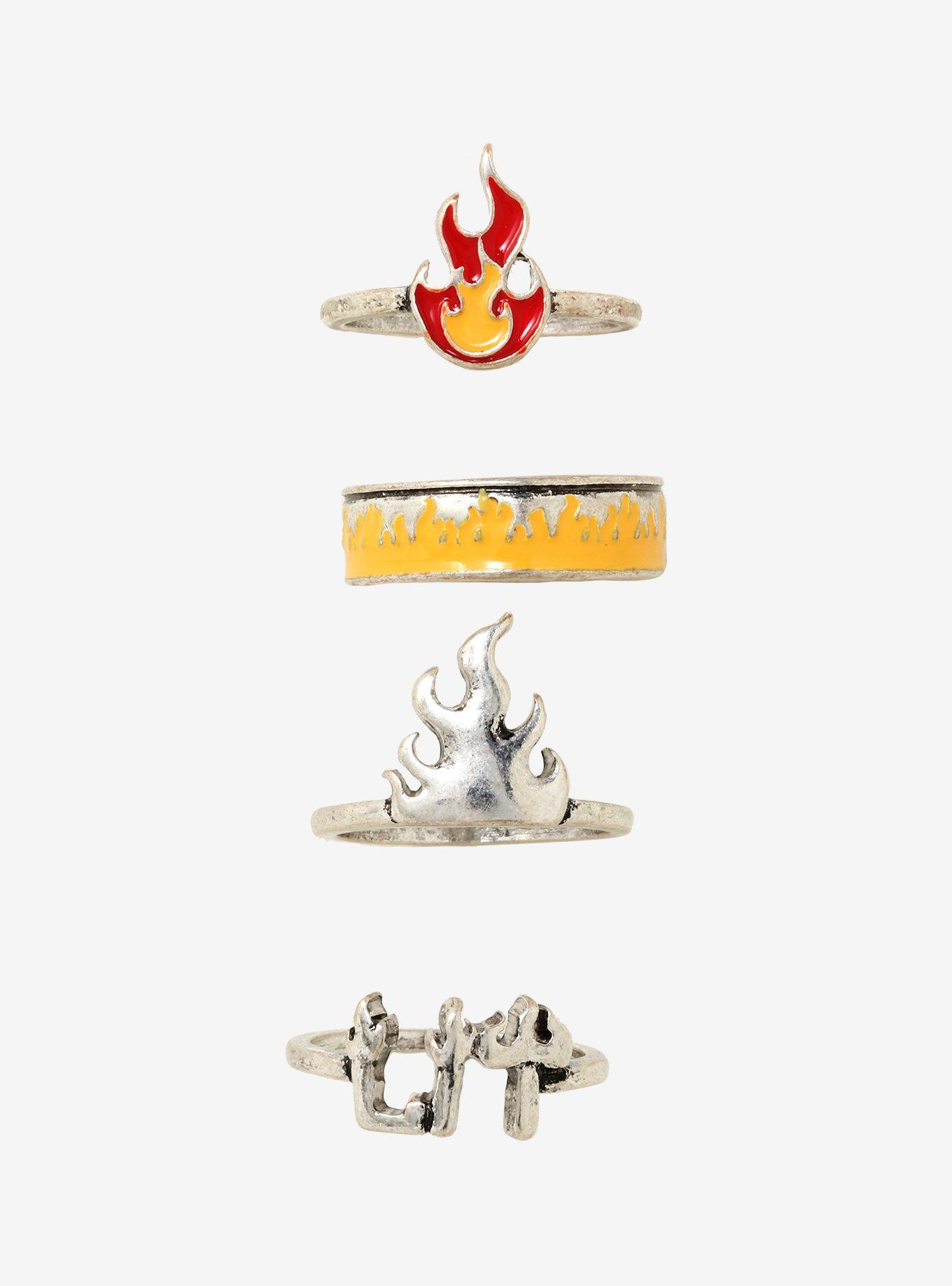Lit Flames Ring Set, , alternate