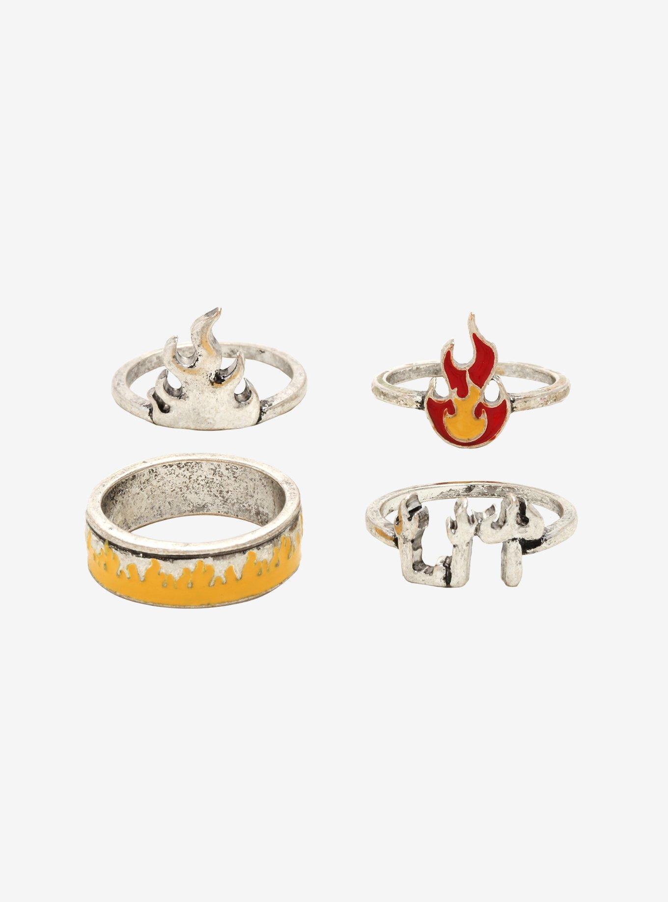 Lit Flames Ring Set, , alternate