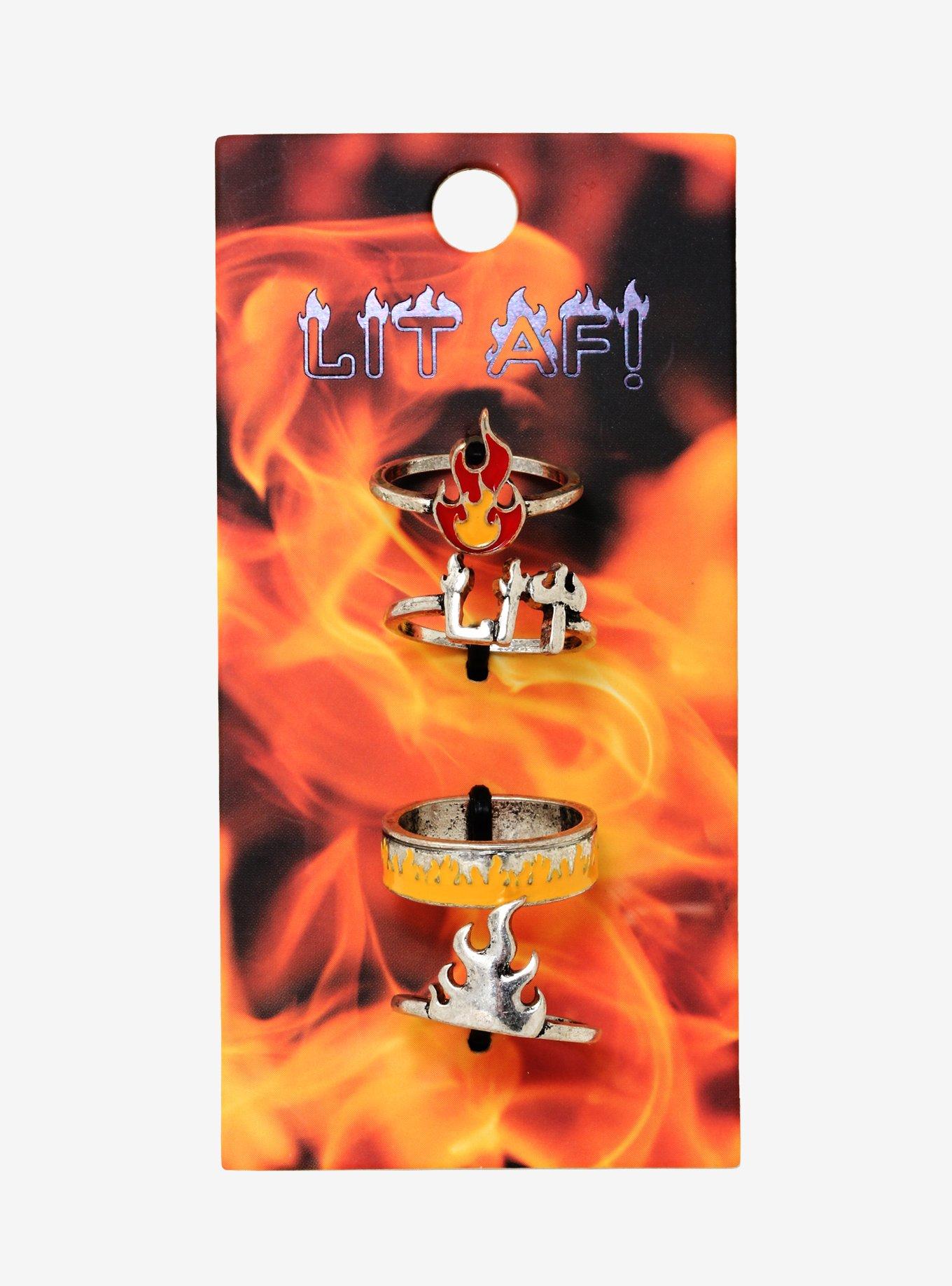 Lit Flames Ring Set, , alternate