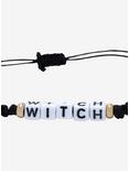 Witch Block Letter Cord Bracelet, , alternate