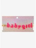 Baby Girl Hot Pink Letter Chain Choker, , alternate
