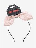 Pink Satin Bow Headband, , alternate