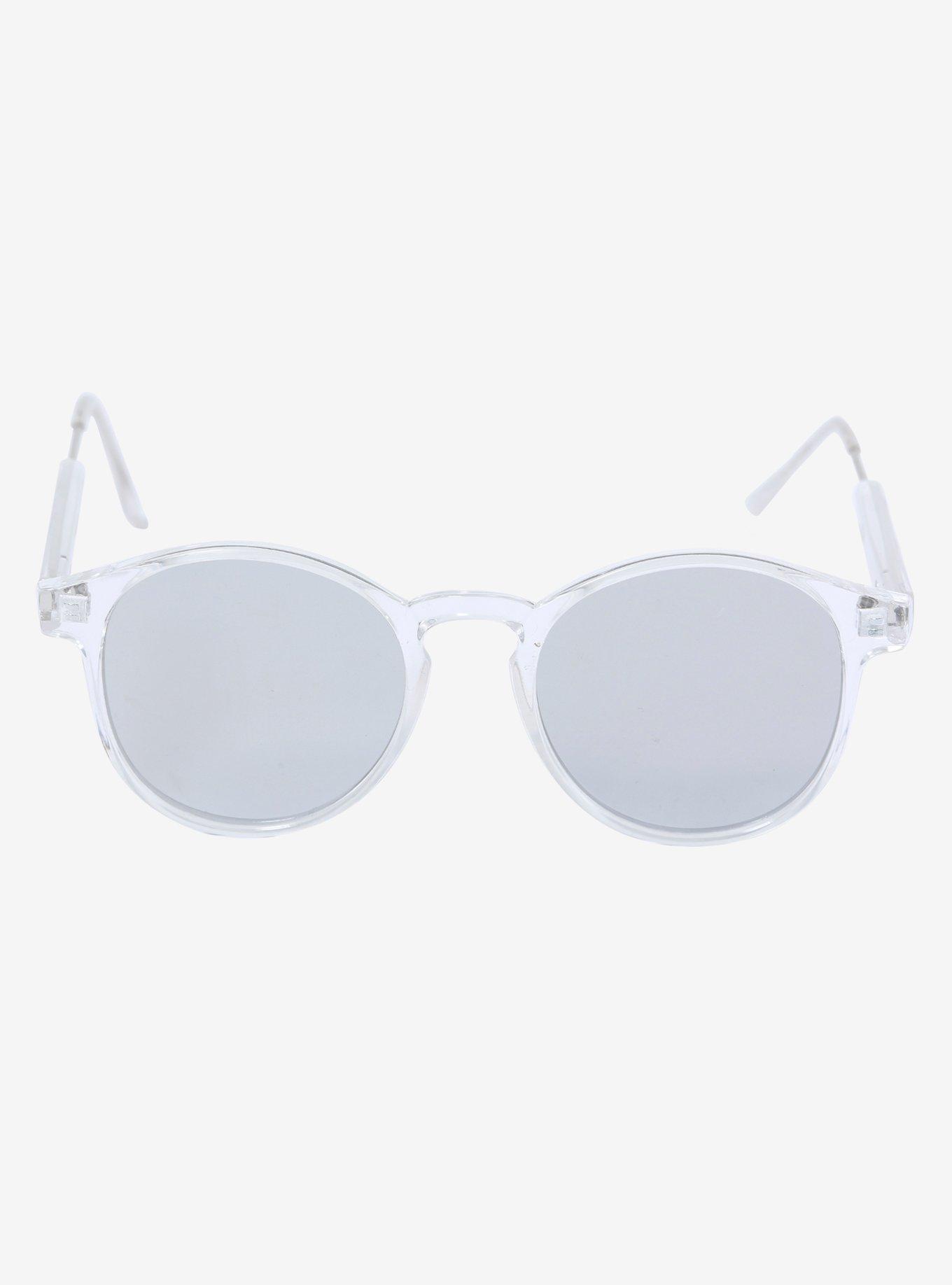 Mirror Lens Round Sunglasses, , alternate