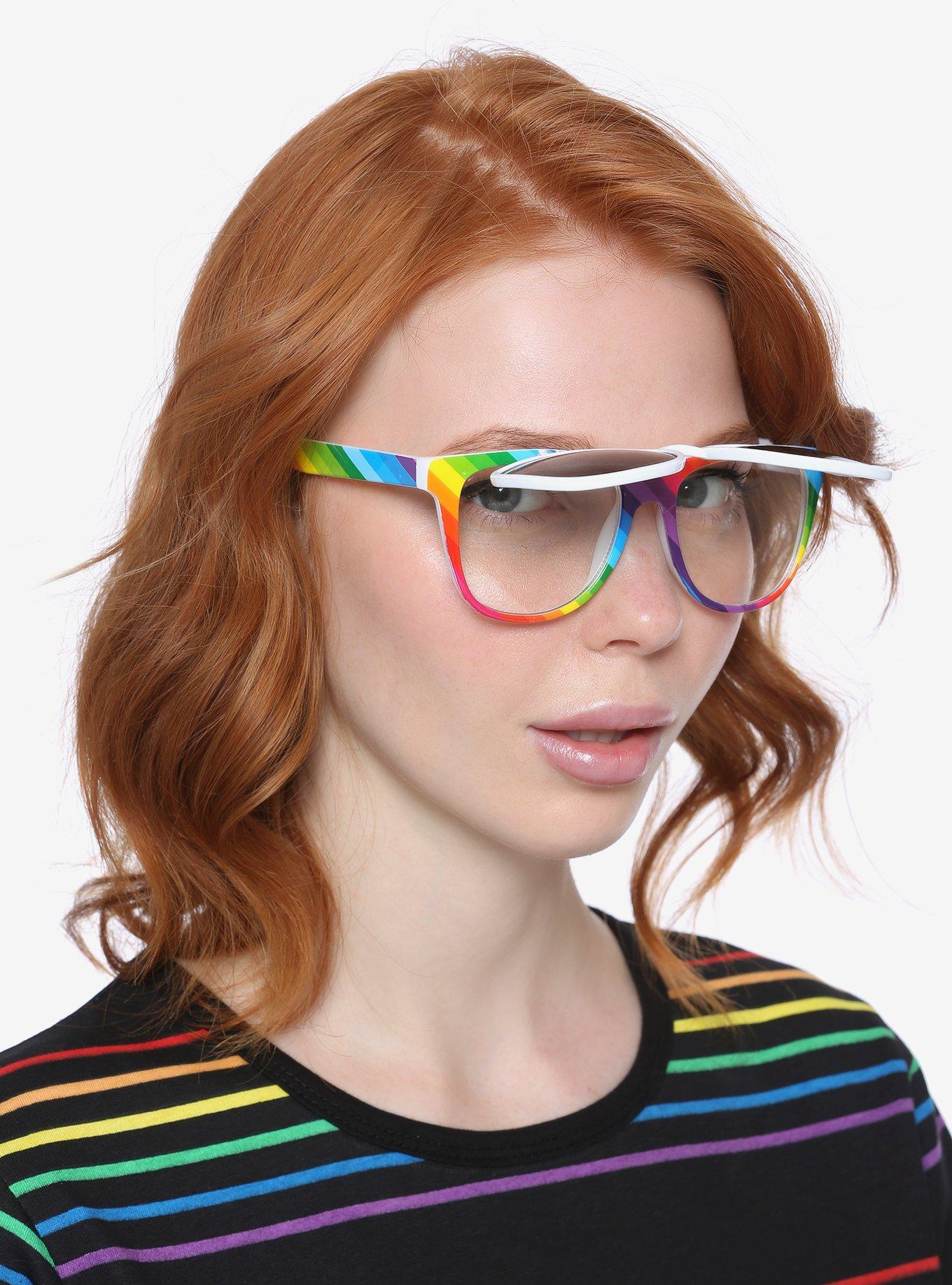 Rainbow Retro Sunglasses, , alternate