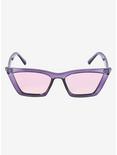 Mirror Lens Clear Purple Sunglasses, , alternate