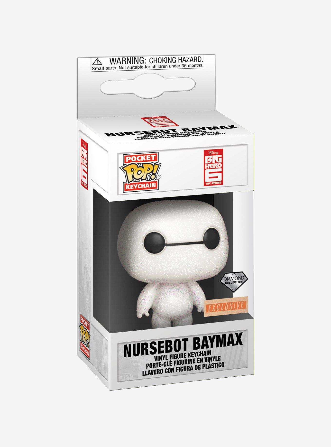 Funko Pocket Pop! Disney Pixar Big Hero 6 Diamond Collection Nursebot Baymax Vinyl Keychain - BoxLunch Exclusive