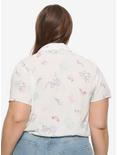 Her Universe Disney The Aristocats Marie Tie-Front Girls Woven Button-Up Plus Size, MULTI, alternate
