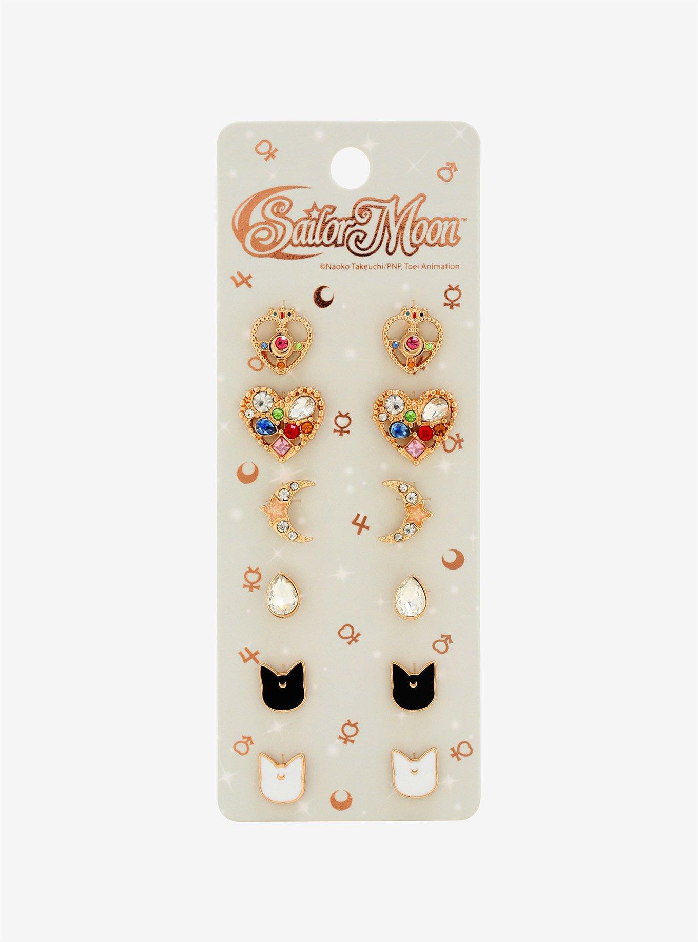 Sailor Moon Gem Stud Earring Set - BoxLunch Exclusive, , alternate