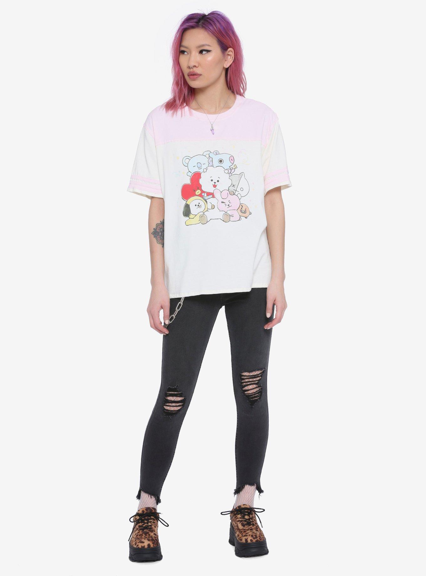 BT21 Pastel Party Girls Athletic T-Shirt, MULTI, alternate