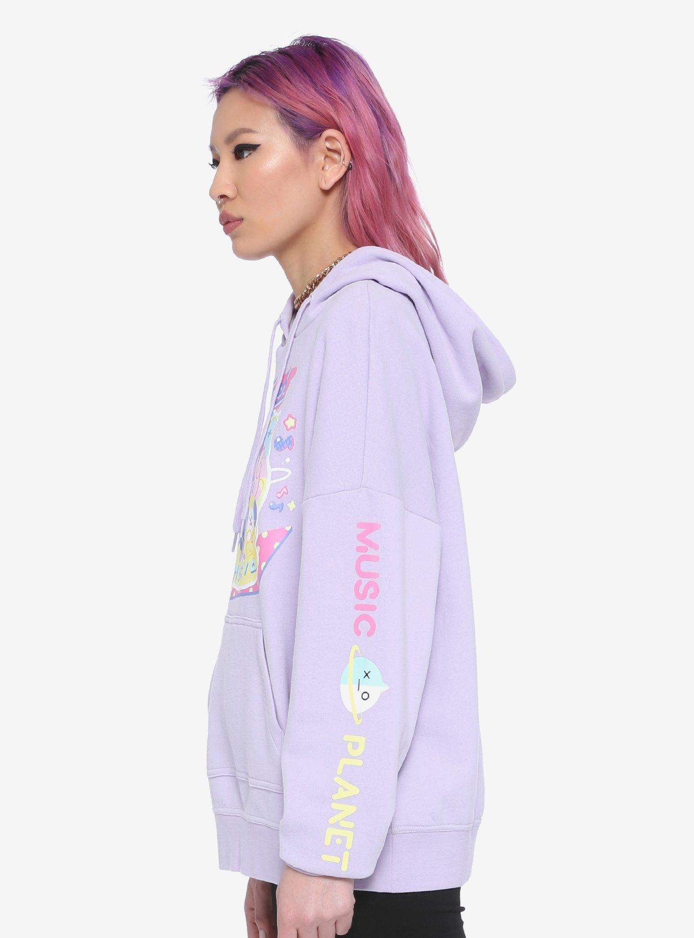 BT21 Music Planet Oversized Girls Hoodie, MULTI, alternate