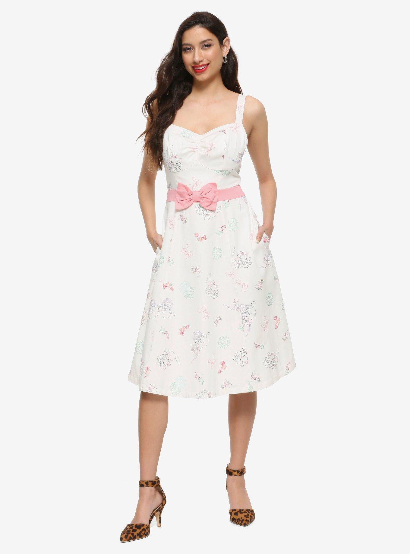 Her Universe Disney The Aristocats Marie Retro Dress, WHITE, alternate