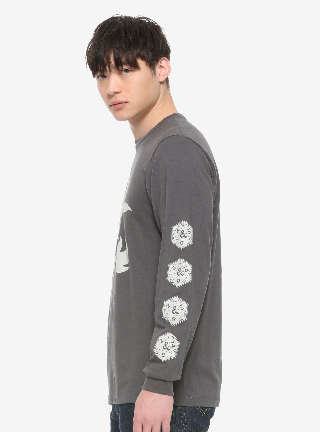 Dungeons & Dragons Logo Long-Sleeve T-Shirt, CHARCOAL, alternate