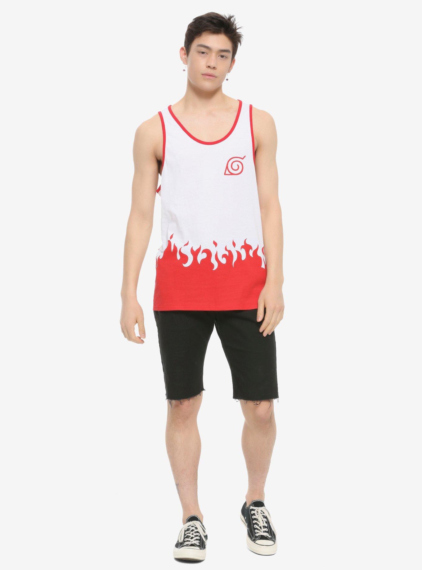 Naruto Shippuden Hokage Ringer Tank Top, WHITE, alternate