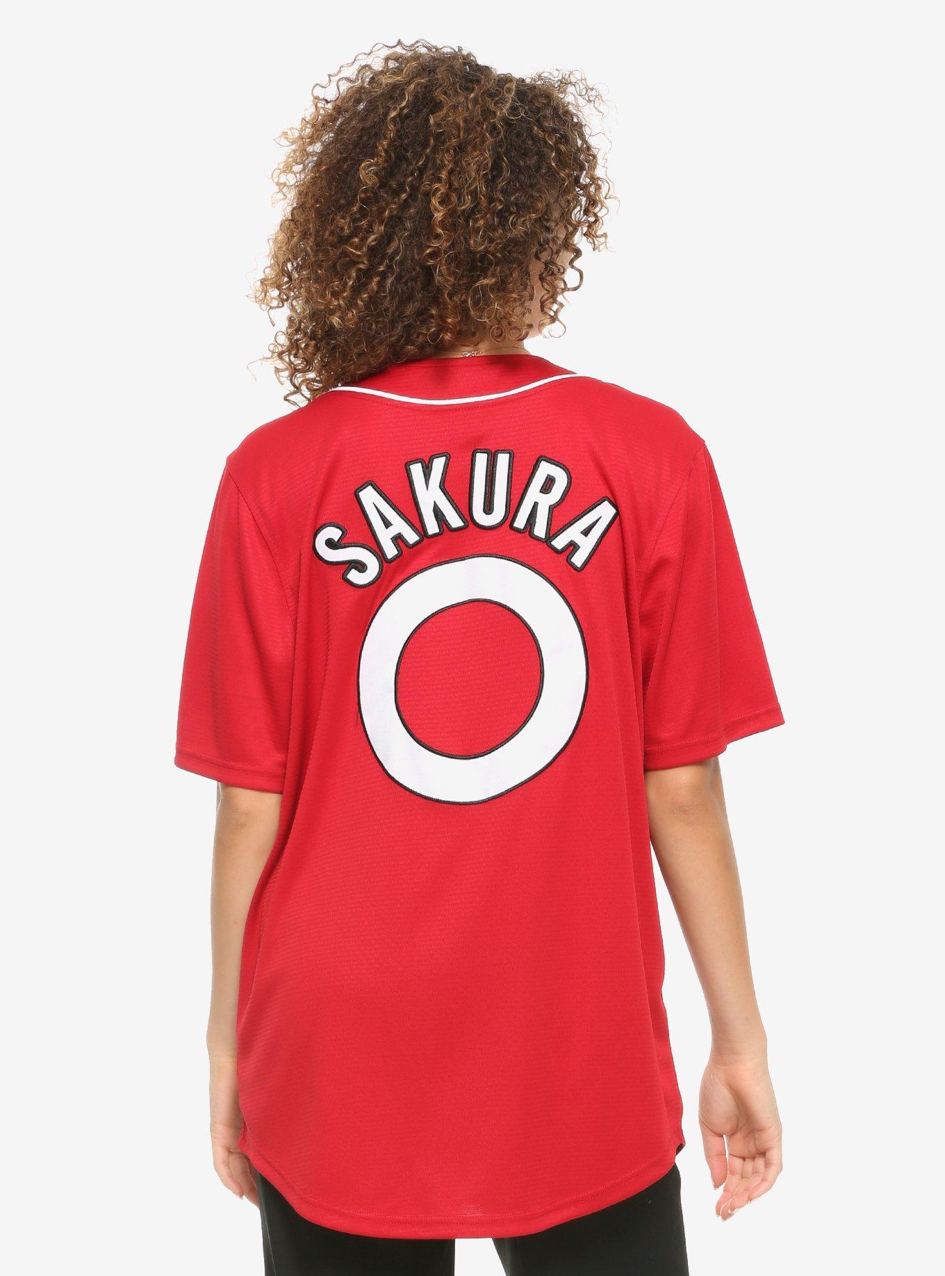 Naruto Shippuden Sakura Baseball Jersey, RED, alternate