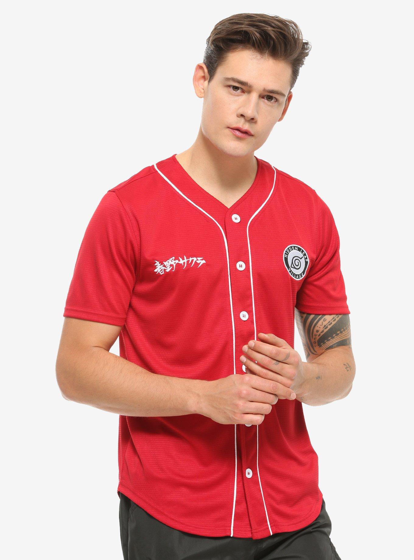 Naruto Shippuden Sakura Baseball Jersey, RED, alternate