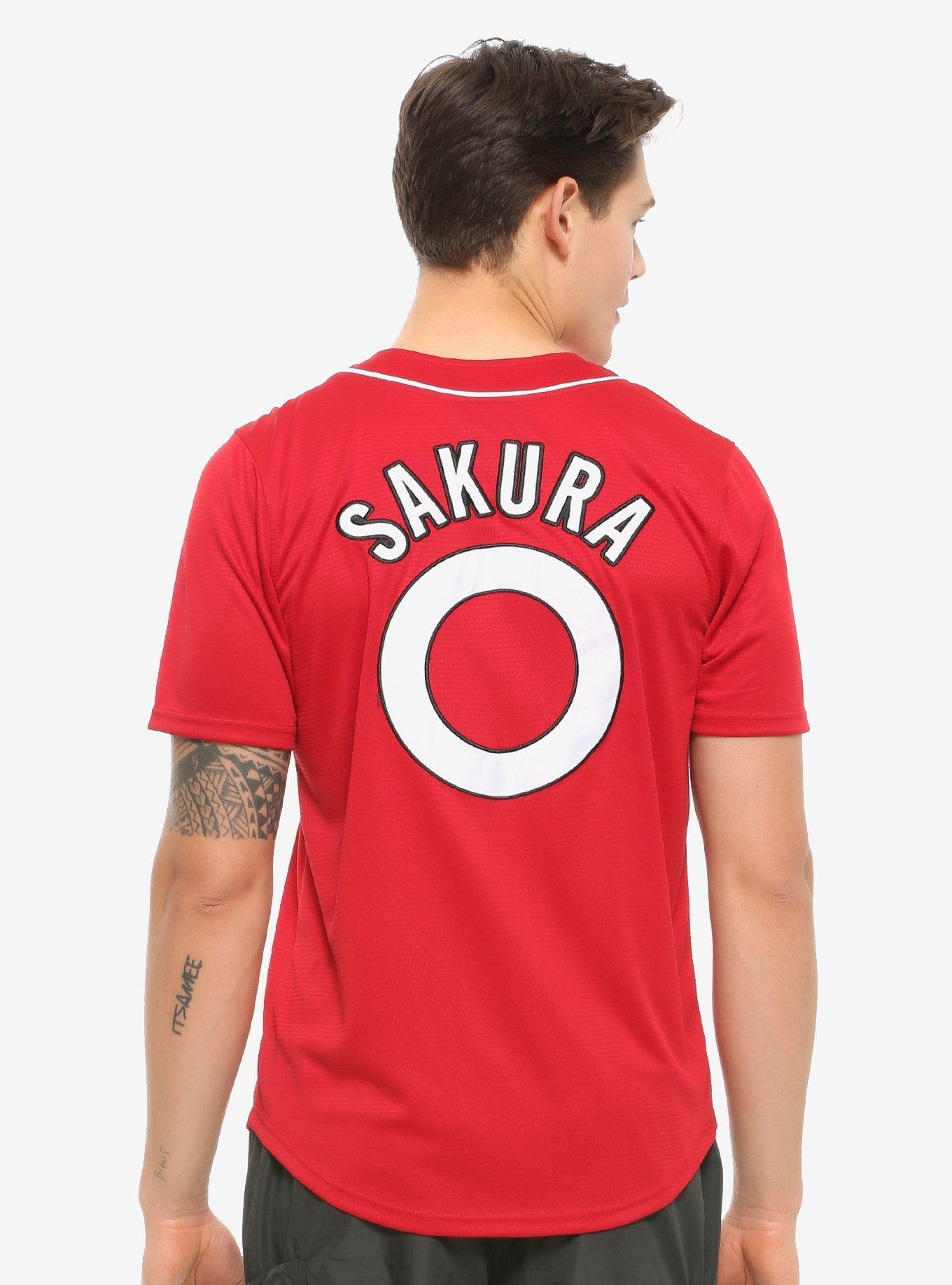 Naruto Shippuden Sakura Baseball Jersey, RED, alternate