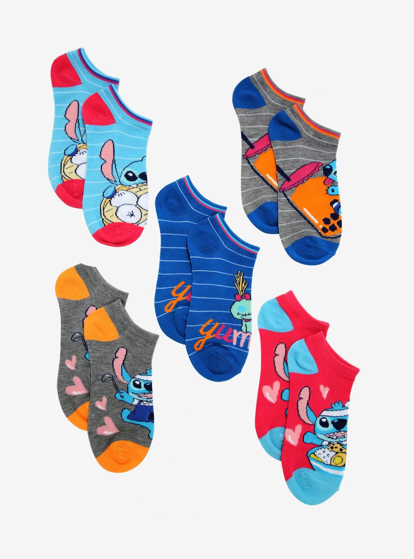 Disney Lilo & Stitch Stitch & Food Ankle Sock Set - BoxLunch Exclusive, , alternate