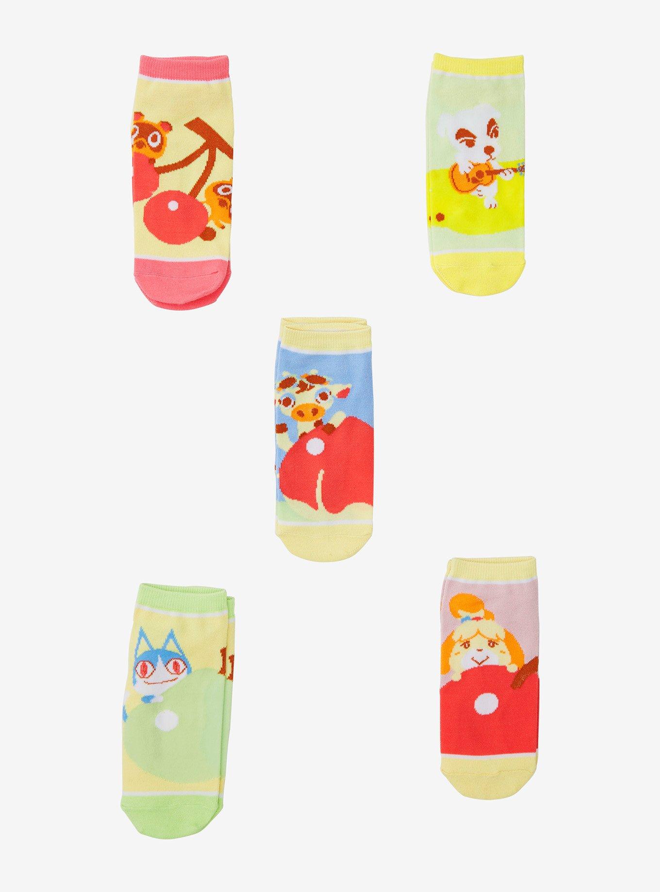 Animal Crossing Characters & Fruit Ankle Sock Set, , alternate