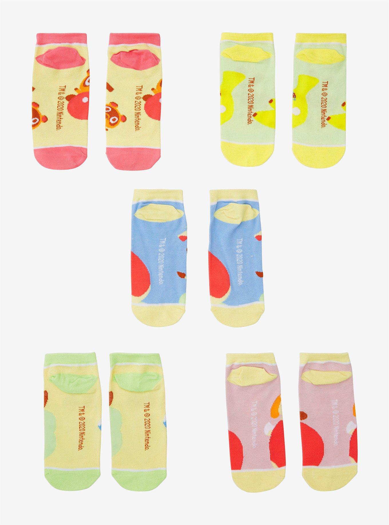 Animal Crossing Characters & Fruit Ankle Sock Set, , alternate