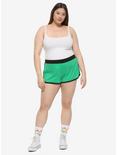 Shamrock Girls Soft Shorts Plus Size, GREEN, alternate