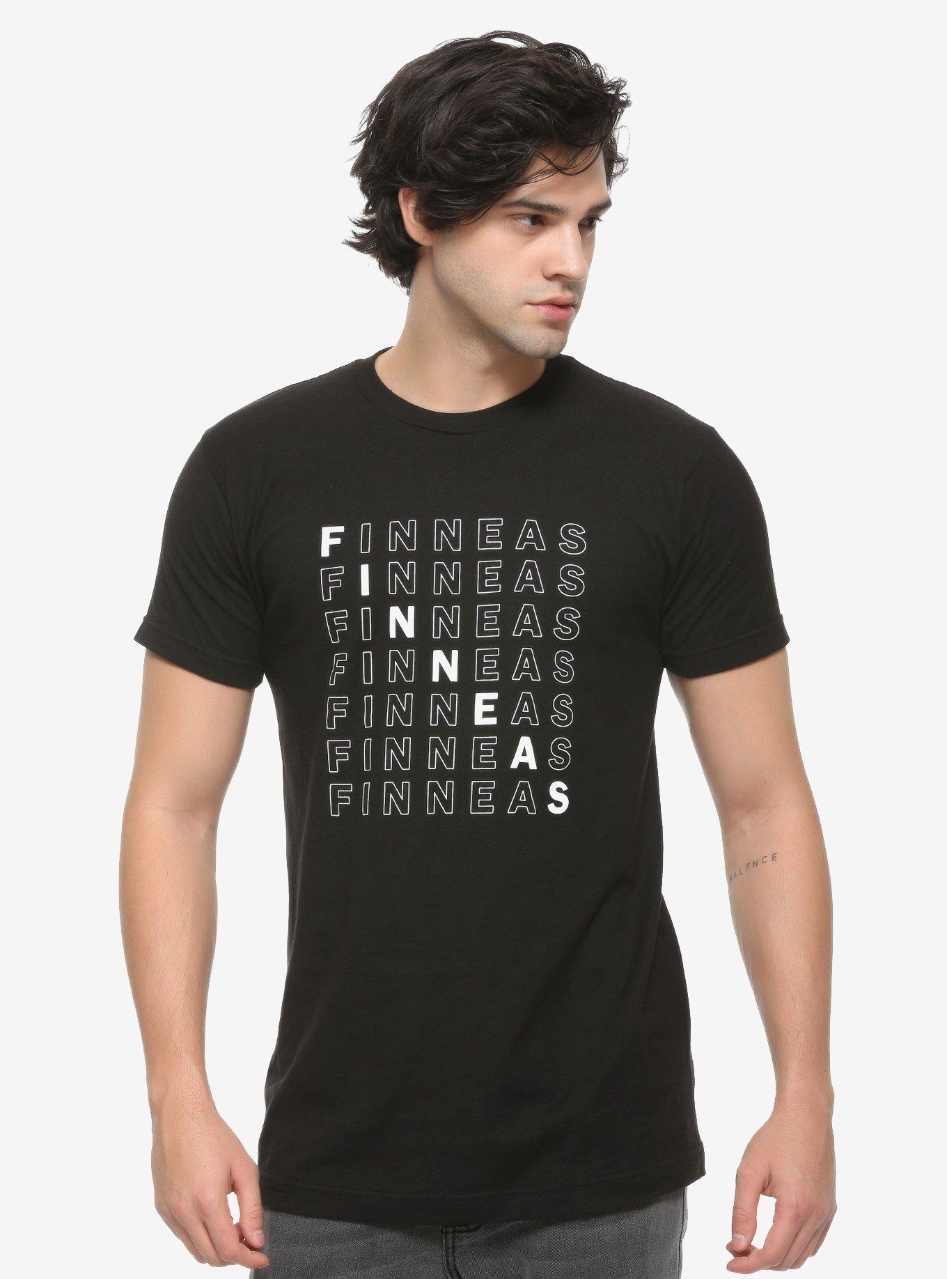 Finneas Repeat Logo T-Shirt, BLACK, alternate